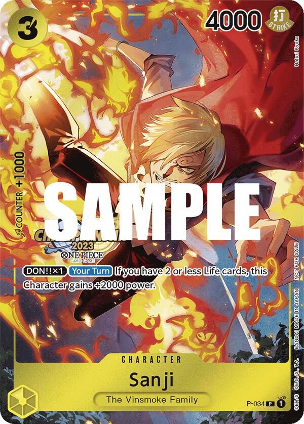Sanji [CS 2023 Event Pack] [Foil] (One Piece Promotion Cards)(P-034)(PR)