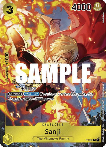 Sanji [CS 2023 Event Pack] [Foil] (One Piece Promotion Cards)(P-034)(PR)