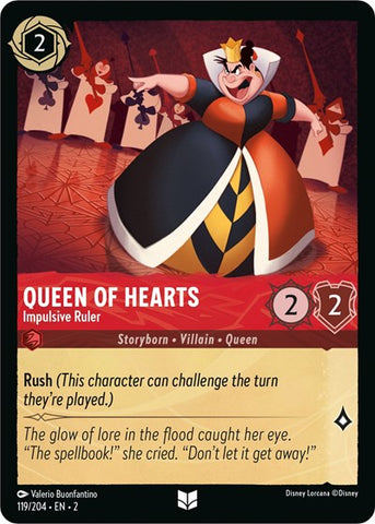 Queen of Hearts - Impulsive Ruler - Cold Foil (Rise of the Floodborn)(2-119/204)(U)
