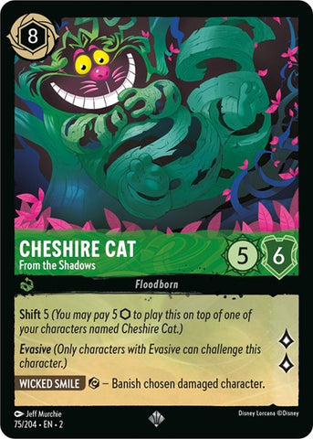 Cheshire Cat - From the Shadows - Cold Foil (Rise of the Floodborn)(2-075/204)(SR)