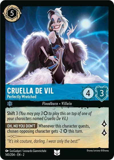 Cruella De Vil - Perfectly Wretched (Rise of the Floodborn)(2-145/204)(U)