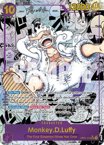 Monkey.D.Luffy (119) - Alternate Art - Manga - Foil (Awakening of the New Era)(OP05-119)(SEC)