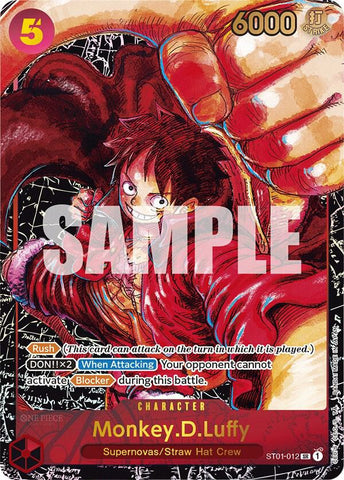 Monkey.D.Luffy (012) - Alternate Art - Foil (Awakening of the New Era)(ST01-012)(SR)