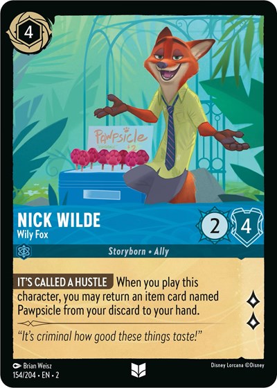 Nick Wilde - Wily Fox - Cold Foil (Rise of the Floodborn)(2-154/204)(U)