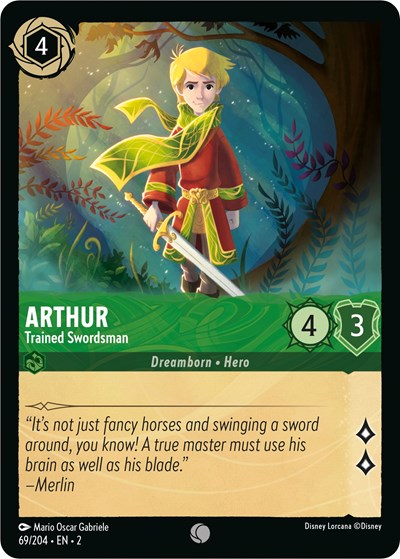 Arthur - Trained Swordsman - Cold Foil (Rise of the Floodborn)(2-069/204)(C)