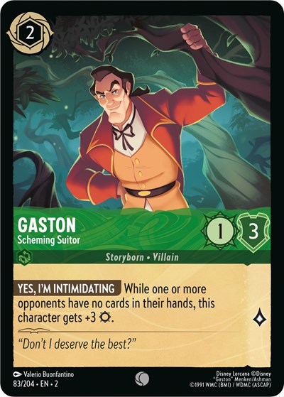Gaston - Scheming Suitor - Cold Foil (Rise of the Floodborn)(2-083/204)(C)