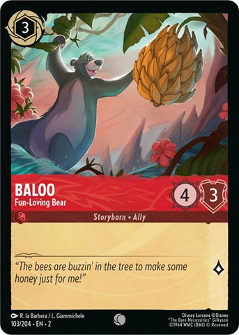 Baloo - Fun-Loving Bear - Cold Foil (Rise of the Floodborn)(2-103/204)(C)