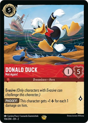 Donald Duck - Not Again! - Cold Foil (Rise of the Floodborn)(2-106/204)(L)