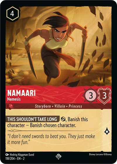 Namaari - Nemesis - Cold Foil (Rise of the Floodborn)(2-118/204)(SR)