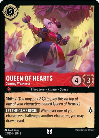 Queen of Hearts - Sensing Weakness - Cold Foil (Rise of the Floodborn)(2-120/204)(U)