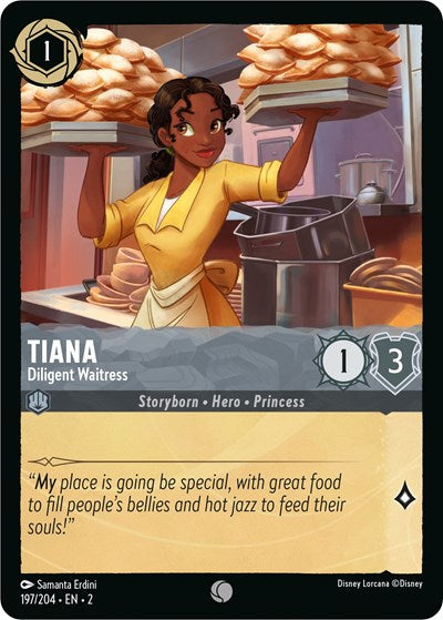 Tiana - Diligent Waitress - Cold Foil (Rise of the Floodborn)(2-197/204)(C)