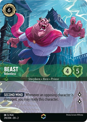 Beast - Relentless (Enchanted) - Holofoil (Rise of the Floodborn)(2-210/204)(E)