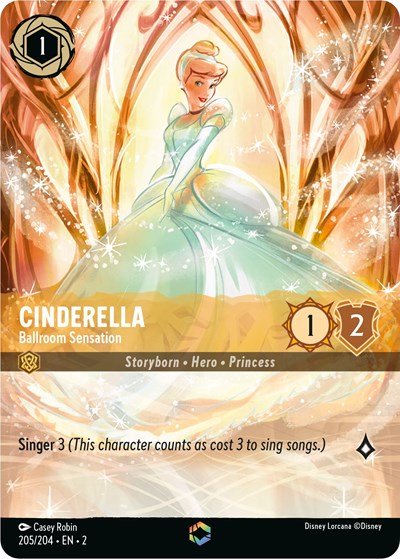 Cinderella - Ballroom Sensation (Enchanted) - Holofoil (Rise of the Floodborn)(2-205/204)(E)