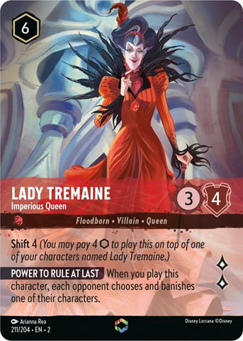 Lady Tremaine - Imperious Queen (Enchanted) - Holofoil (Rise of the Floodborn)(2-211/204)(E)