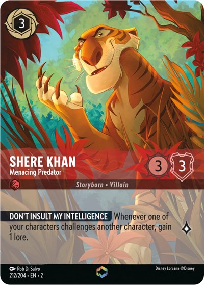 Shere Khan - Menacing Predator (Enchanted) - Holofoil (Rise of the Floodborn)(2-212/204)(E)