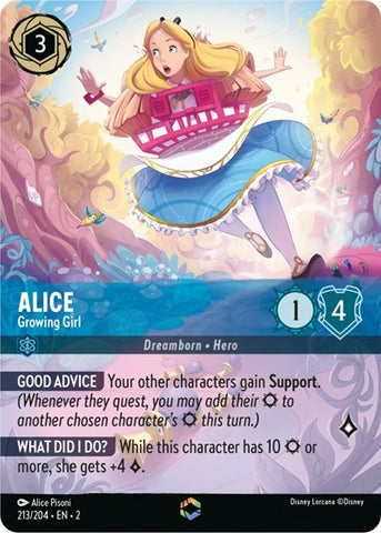 Alice - Growing Girl (Enchanted) - Holofoil (Rise of the Floodborn)(2-213/204)(E)