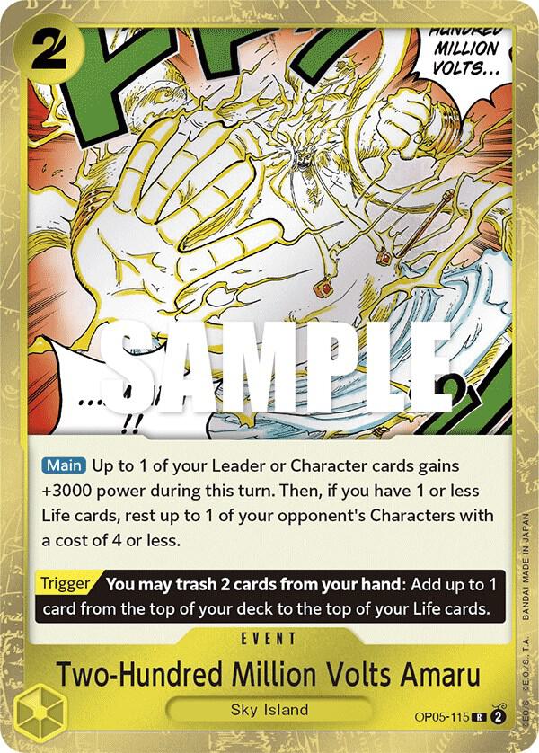 Two-Hundred Million Volts Amaru - Foil (Awakening of the New Era)(OP05-115)(R)
