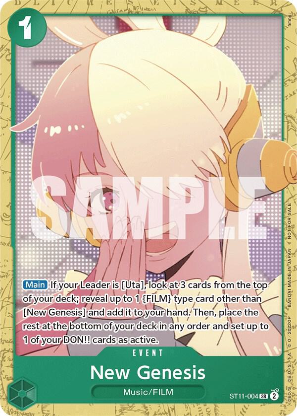 New Genesis [Starter Deck 11: Uta Deck Battle] (One Piece Promotion Cards)(ST11-004)(SR)