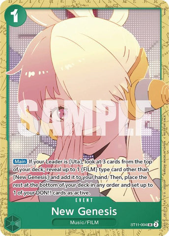 New Genesis [Starter Deck 11: Uta Deck Battle] (One Piece Promotion Cards)(ST11-004)(SR)