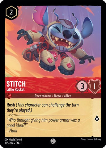 Stitch - Little Rocket - Cold Foil (Into the Inklands)(3-125/204)(C)
