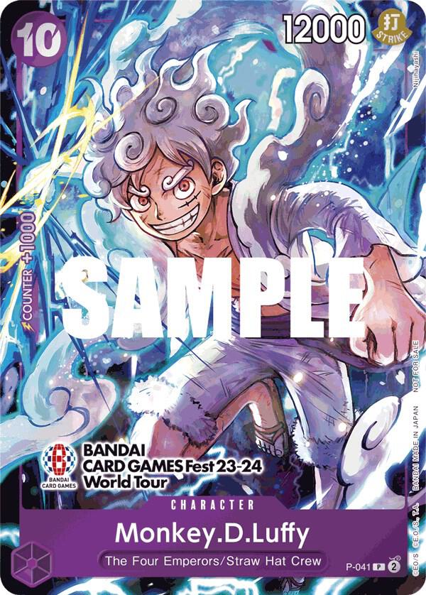 Monkey.D.Luffy (041) [BANDAI CARD GAMES Fest 23-24 World Tour] [Foil] (One Piece Promotion Cards)(P-041)(PR)