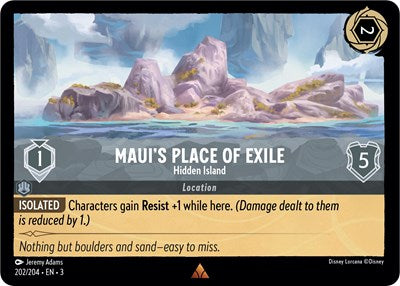 Maui's Place of Exile - Hidden Island (Into the Inklands)(3-202/204)(R)