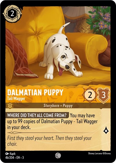 Dalmatian Puppy - Tail Wagger - Cold Foil (Into the Inklands)(3-4b/204)(C)
