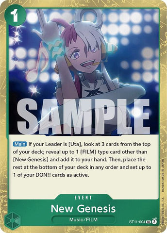 New Genesis - Foil (Starter Deck 11: Uta)(ST11-004)(SR)