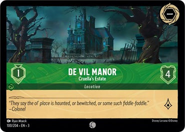 De Vil Manor - Cruella's Estate - Cold Foil (Into the Inklands)(3-100/204)(C)