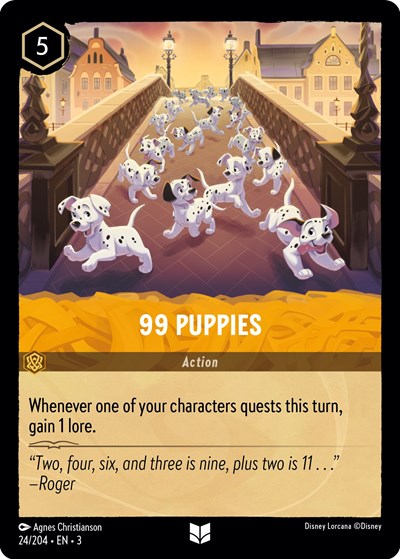99 Puppies - Cold Foil (Into the Inklands)(3-024/204)(U)