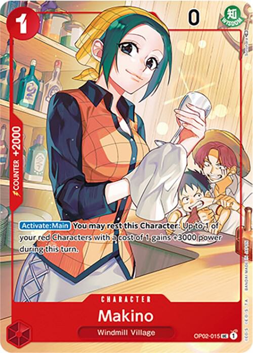 Makino [Japanese 1st Anniversary Set] [Foil] (One Piece Promotion Cards)(OP02-015)(UC)