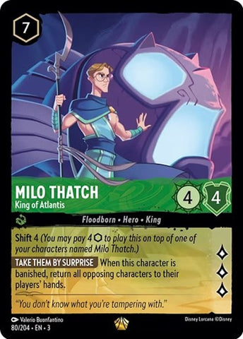 Milo Thatch - King of Atlantis - Cold Foil (Into the Inklands)(3-080/204)(L)