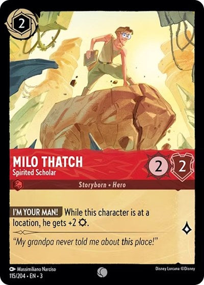 Milo Thatch - Spirited Scholar - Cold Foil (Into the Inklands)(3-115/204)(C)