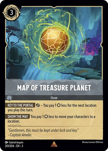 Map of Treasure Planet (Into the Inklands)(3-201/204)(R)