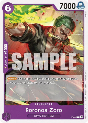 Roronoa Zoro [OP-06 Pre-Release Tournament] [Participant] (One Piece Promotion Cards)(P-045)(PR)
