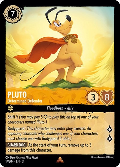 Pluto - Determined Defender - Cold Foil (Into the Inklands)(3-017/204)(R)