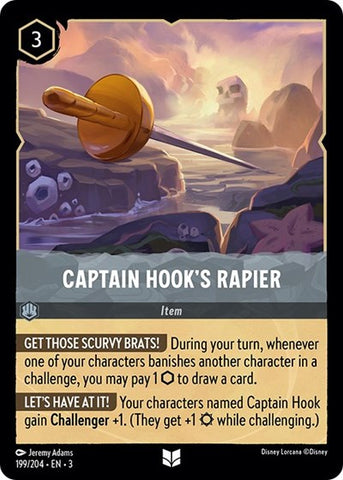 Captain Hook's Rapier - Cold Foil (Into the Inklands)(3-199/204)(U)