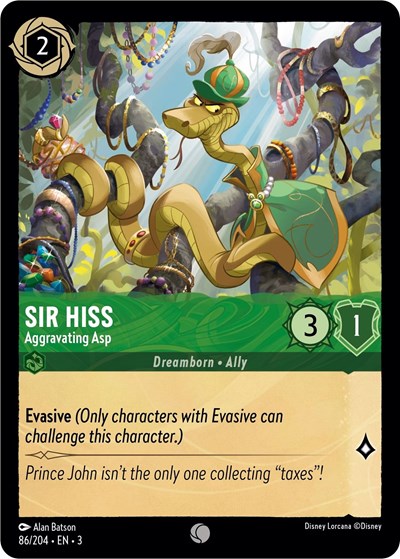 Sir Hiss - Aggravating Asp (Into the Inklands)(3-086/204)(C)