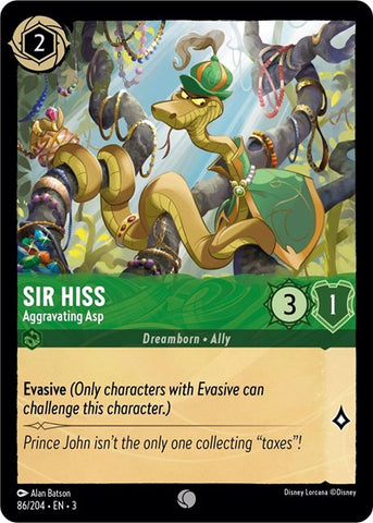 Sir Hiss - Aggravating Asp (Into the Inklands)(3-086/204)(C)