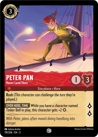 Peter Pan - Never Land Hero (Into the Inklands)(3-119/204)(C)