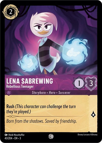 Lena Sabrewing - Rebellious Teenager - Cold Foil (Into the Inklands)(3-043/204)(C)