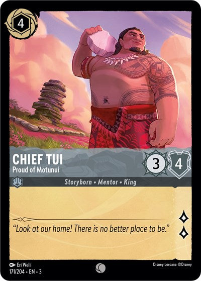Chief Tui - Proud of Motunui - Cold Foil (Into the Inklands)(3-171/204)(C)