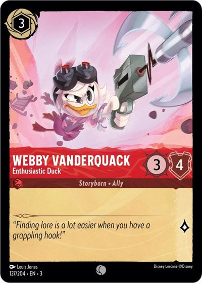 Webby Vanderquack - Enthusiastic Duck (Into the Inklands)(3-127/204)(C)
