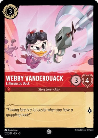 Webby Vanderquack - Enthusiastic Duck (Into the Inklands)(3-127/204)(C)