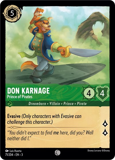 Don Karnage - Prince of Pirates - Cold Foil (Into the Inklands)(3-071/204)(C)