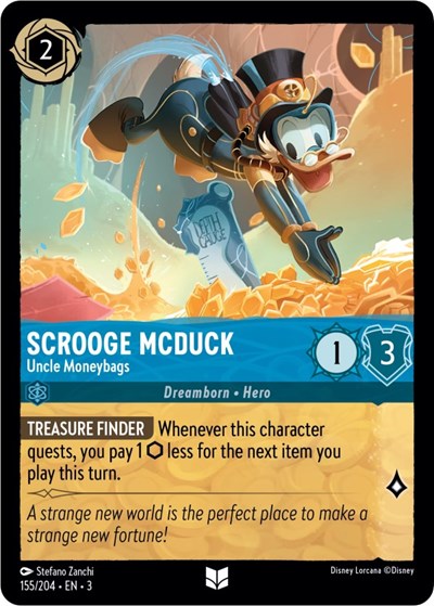 Scrooge McDuck - Uncle Moneybags - Cold Foil (Into the Inklands)(3-155/204)(U)