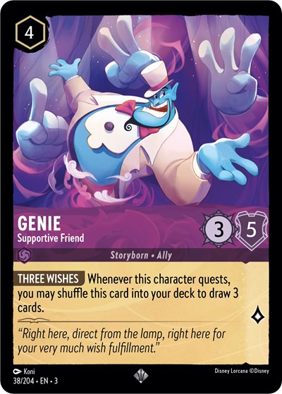 Genie - Supportive Friend - Cold Foil (Into the Inklands)(3-038/204)(SR)