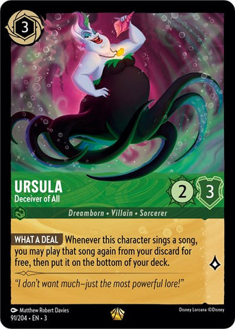 Ursula - Deceiver of All - Cold Foil (Into the Inklands)(3-091/204)(L)