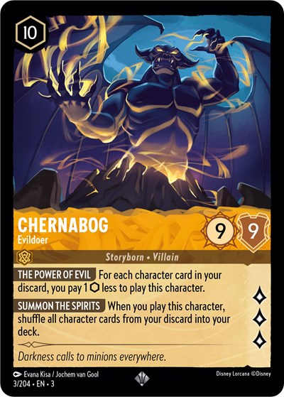 Chernabog - Evildoer - Cold Foil (Into the Inklands)(3-003/204)(SR)