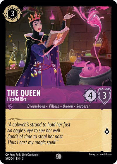 The Queen - Hateful Rival - Cold Foil (Into the Inklands)(3-057/204)(C)